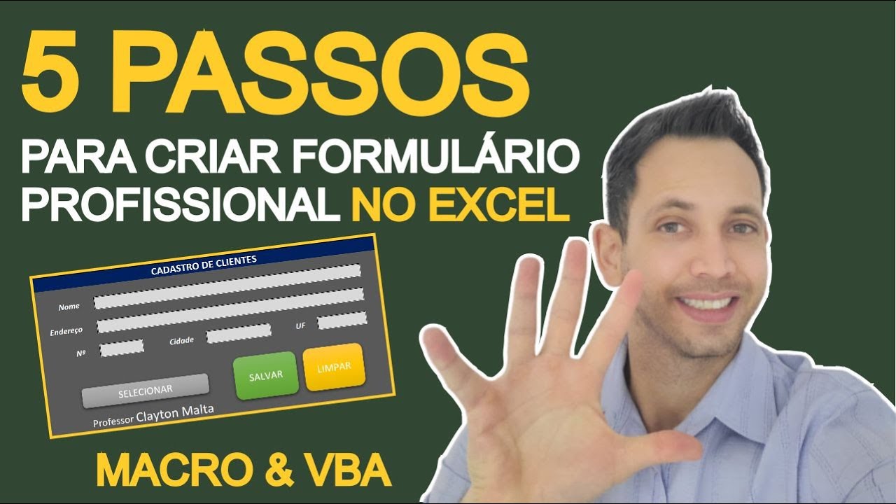 5 Passos Simples para Criar FORMULÁRIO PROFISSIONAL no Excel