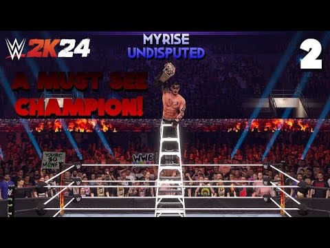 WWE 2K24 MyRISE UNDISPUTED Career Mode Part 2 - Ladder Match