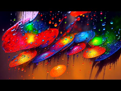 Abstract Liquid Free Background Video (w/ Sound of Rain & Thunder) -Copyright #free [Stock] Footage