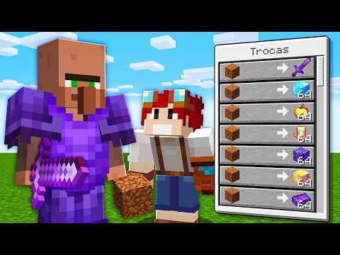 ALDEÕES trocam ITENS OPS no minecraft