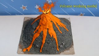Volcano Eruption Experiment || Volcano Working Model