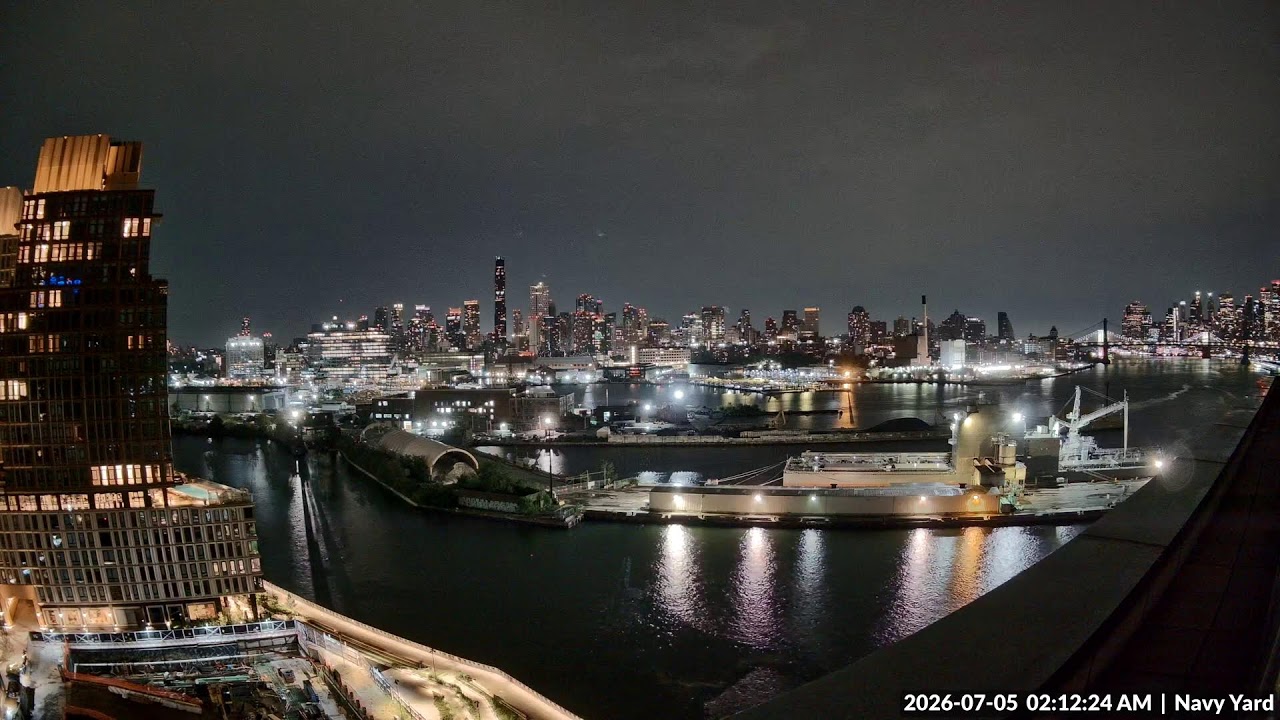 Live webcam view of Brooklyn Navy Yard Waterfront Live Cam