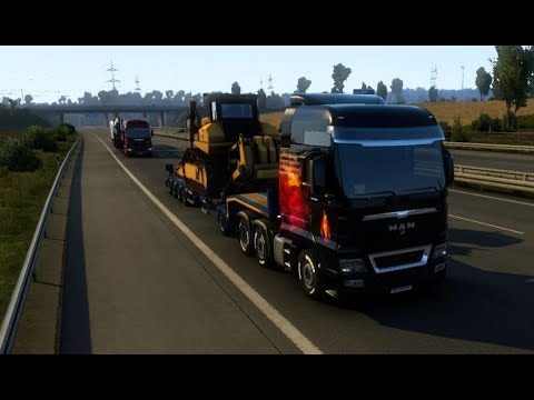 🚚 Euro Truck Simulator 2 | MAN Truck Hauling Dozer Crawl Z35K! | Hamburg to Dijon | 965 km Journey!