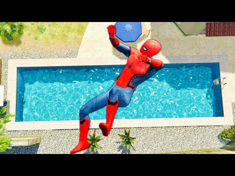 GTA 5 Spiderman Ragdoll Fails – Epic Jumps & Funny Moments Ep 22