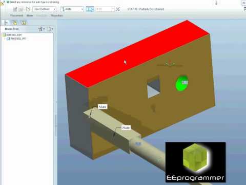 Pro/ENGINEER (Pro/E) tutorial -  Assemble Parts