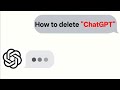 Asking ChatGPT How To Delete Chatgpt
