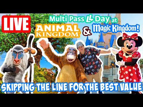 🔴Live: Multi Pass Night at Animal Kingdom & Magic Kingdom - Rides & More - Disney World Livestream