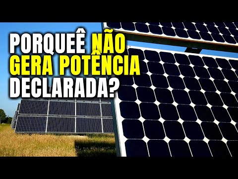 Por que Placa Solar gera Menos do que a Potência Nominal?