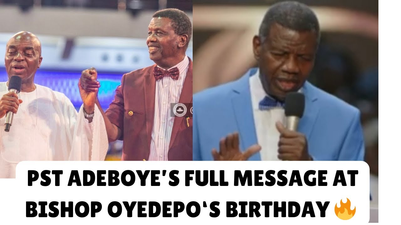 PASTOR ADEBOYE DELIVERS POWERFUL MESSAGE  AT BISHOP OYEDEPO’S 70TH BIRTHDAY CELEBRATION 🎉