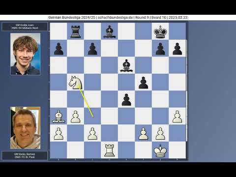 GM Bartosz Socko vs GM Liam Vrolijk | German Bundesliga 2024-2025 | Round 9