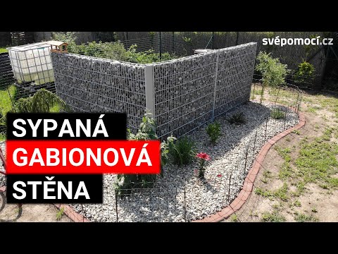 Gabionová sypaná stěna