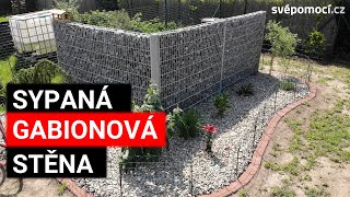 Gabionová sypaná stěna