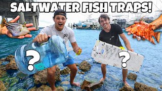 Catching EXOTIC REEF FISH in DIY TRAPS!!