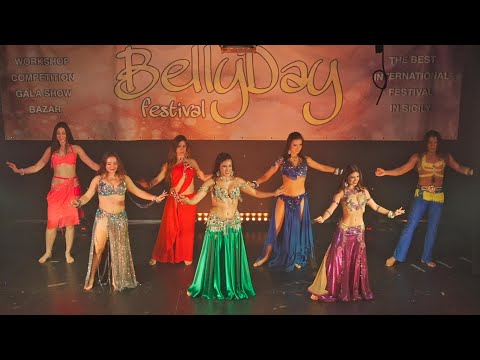 Jasirah - drum solo with students (they learned this choreo in 2 hours!!!) Belly Day, Catania 2023