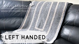 LEFT HANDED | Cozy Rectangles Crochet Blanket