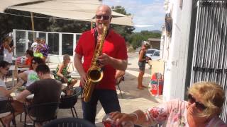 Christian Wolf, Saxophone Music at Bar Playa, Mallorca, Spain