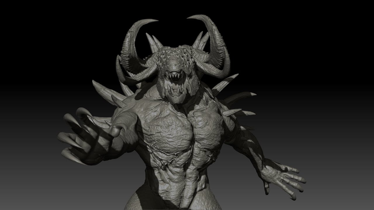 DemonBoss5 High Poly for 3d Print 3D Print Model