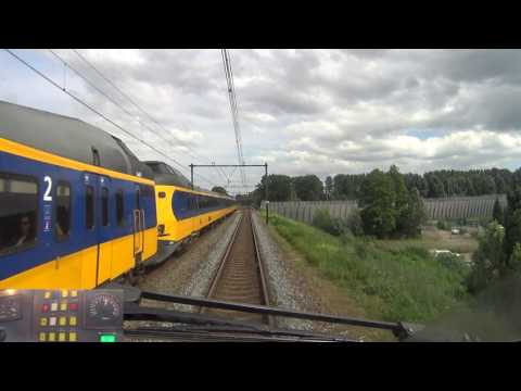 A train driver's view: Amsterdam CS - Almere Centrum, VIRM, 26-Jun-2017.