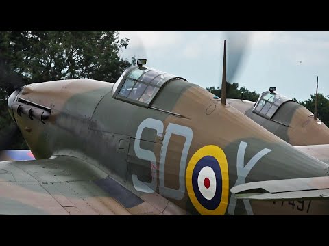 Hurricanes & Spitfires (No Music) Just V12 Merlin Sound