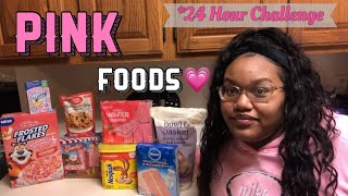 I Only Ate PINK Foods for 24 Hours Challenge | @TherealButterflyJay | Butterfly Jay