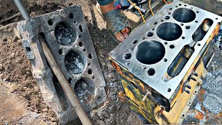 A Mud Pit Method for Reconditioning , Boring and Honing of 3 Cylinder Engine Block