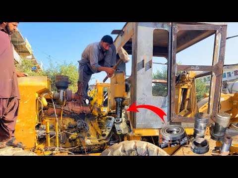 Caterpillar 140G Center Pin and Bearing Replacement || Amazing process ||