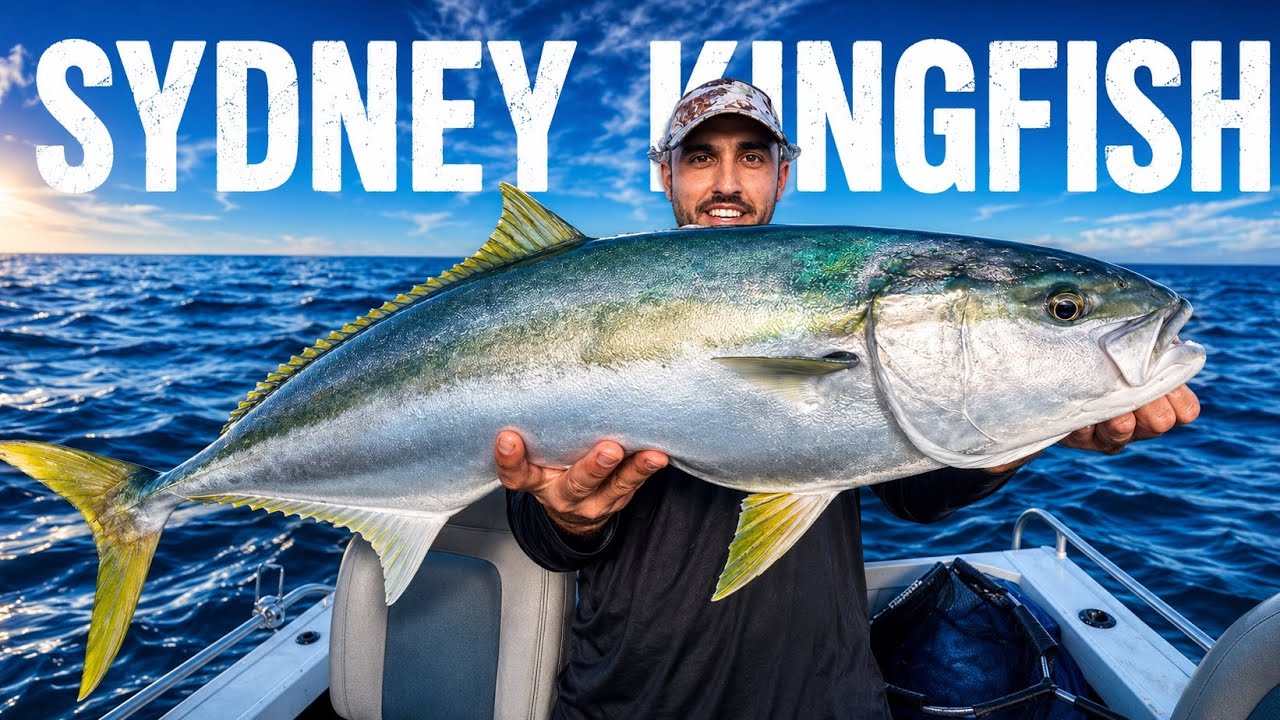 A Metre Sydney Kingfish on Squid After Hours of Bust-Offs
