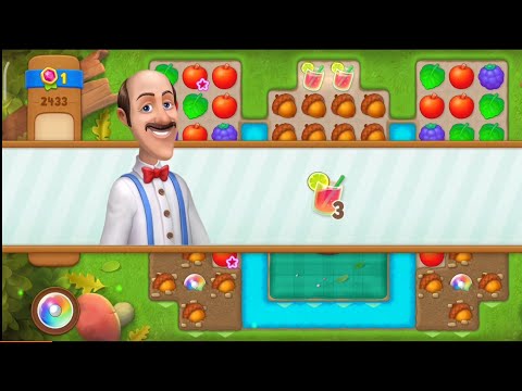 Gardenscapes Level 2433 Walkthrough "No Boosters Used"
