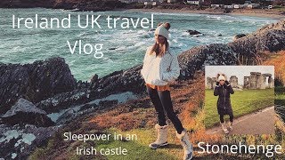 Blogger sleeping in a haunted CASTLE in Ireland travel UK STONEHENGE