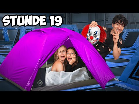 24H ÜBERNACHT im TRAMPOLINPARK 😰 mit@TheresaKirchner & @lucylacht
