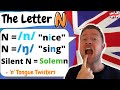 English Pronunciation  |   The Letter N  |  /n/ vs /ŋ/   +   TONGUE TWISTERS