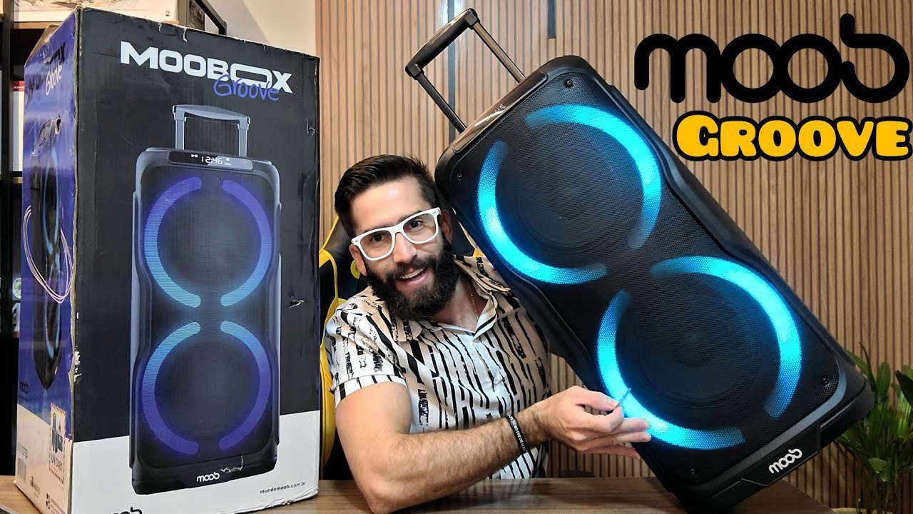 CAIXA DE SOM MOOB MOOBOX GROOVE: Que GRAVE É ESSE!? 😮 (Unboxing/Analise Completa)