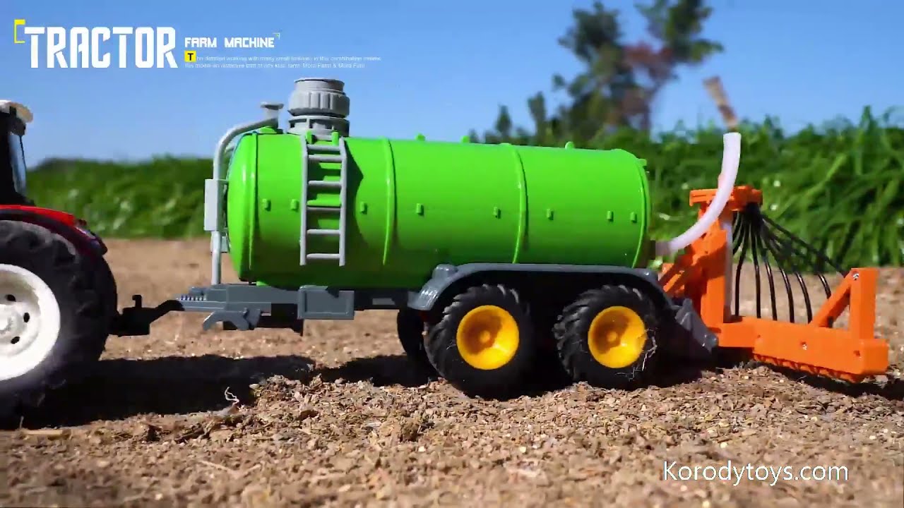 RC traktor Korody s kejdovou cisternou s hadicovým aplikátorem 1:24