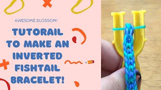 Easy LoomBand Inverted Fishtail Bracelet On Fingers/Y Loom!