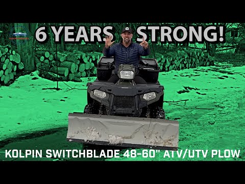 SIX YEAR REVIEW! Kolpin Switchblade snow plow 48"-60" on a Polaris Sportsman 570 ATV