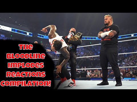 Reaction Compilation! Jey Superkicks Roman - The Bloodline Implodes!