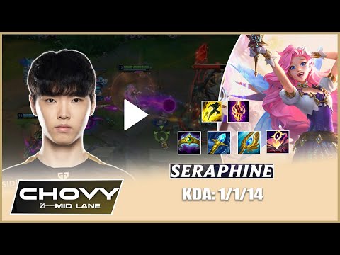 Chovy - Seraphine vs Ahri KDA: 1/1/14 - Lol Pro Replays