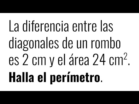 HALLA EL PERÍMETRO DE UN ROMBO. Geometría Básica
