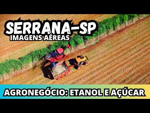DRONE NA COLHEITA DE CANA EM SERRANA-SP