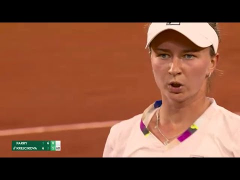 Barbora Krejcikova vs Diane Parry  French Open Live Tennis Coverage Rolland Garros