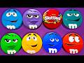 Satisfying Video Lovely Unpacking Rainbow Skittles And Delicious M M S Candy From Glossy Tins ASMR