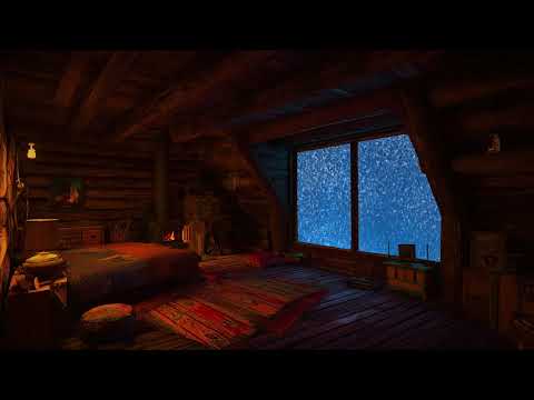 Snowstorm, Breathtaking View, Crackling Fire & Cats - Winter Ambience for Sleep, Relax or Study