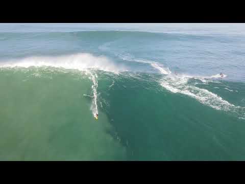 Belharra Perdun pumping XXL waves shot by drone