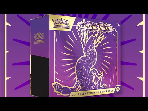 Apro il Nuovo Set Allenatore Fuoriclasse Di Scarlatto e Violetto Di Miraidon