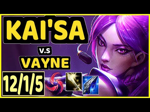 KLAUS (KAI'SA) vs VAYNE - 12/1/5 KDA BOTTOM ADC CHALLENGER GAMEPLAY - BR