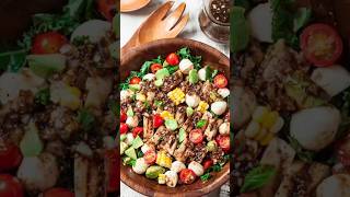 Grilled Chicken Caprese Salad with Avocado #foodblogger #shortvideo #shorts #foodrecipe