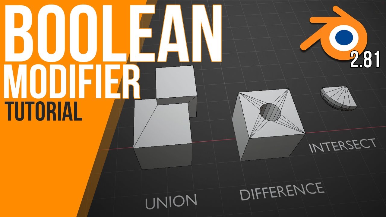 How to union, difference, intersect objects | Boolean modifier | Blender 2.81 | Tutorial