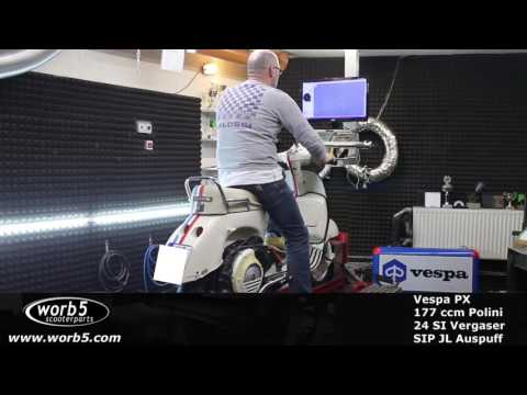 Prüfstand Dyno Vespa PX 177 Polini