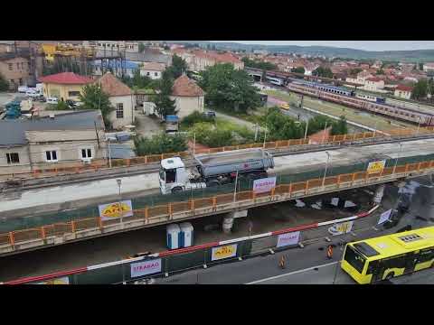 Lucrari podul garii Sibiu, august 2024