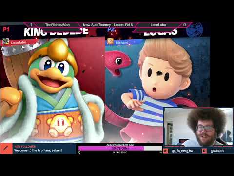 IzAw Sub Tourney 2 Losers R6 - LocoLobo (King DDD) Vs. TheRichestMan (Lucas) Smash Ultimate - SSBU